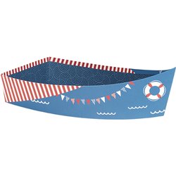 Bandeja cartón forma de barco El mar 34,5x17x9,5 cm