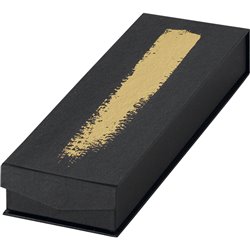 Caja de cartón cuadrada color negro/dorado 23x7,5x3,3 cm