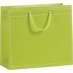 Bolsa papel verde 25x10x22 cm