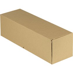 Caja cartón kraft/negro/patrones 1 magnum entregados plano 11x11x39 cm